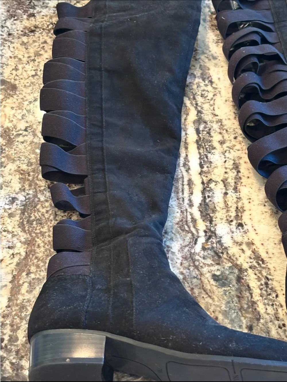 Nine West Black Over-the-Knee Suede Boots